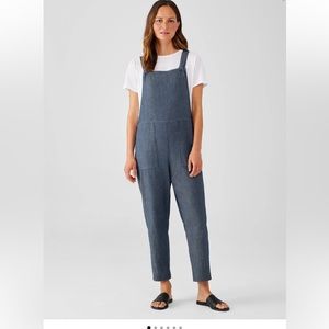 Eileen Fisher Light Denim Overalls